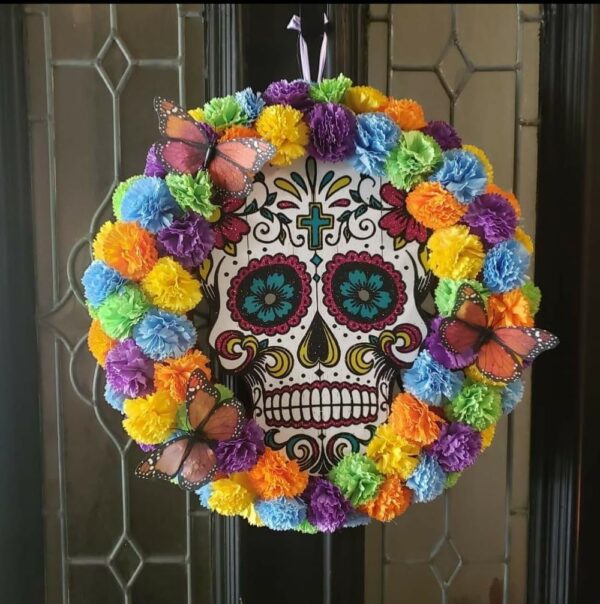 Veramz 50Pcs Marigold Flowers Dia De Los Muertos Decorations Silk Marigold Flowers Heads Bulk Fake Artificial Flowers for Day of The Dead Decorations DIY Marigold Garland Making Wreath Decor - Image 5