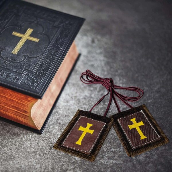 TALPGOD Scapulars Catholic, 3 Pack Bulk Brown Scapular, Escapularios Catolicos Scapular Catholics Gift For Women Man House Blessing Door Hanger Home Protection, Mexican Wall Art Decor - Image 5