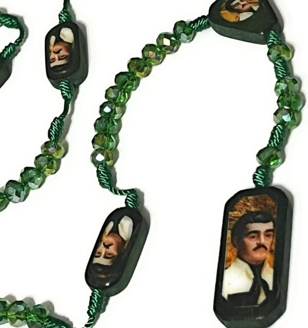 Jesus Malverde rosary necklace Rosario de Jesus Malverde - Image 2