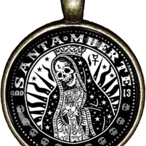 Santa Muerte Necklace Jewelry Sugar Skulls Death Pendant Charm Gifts