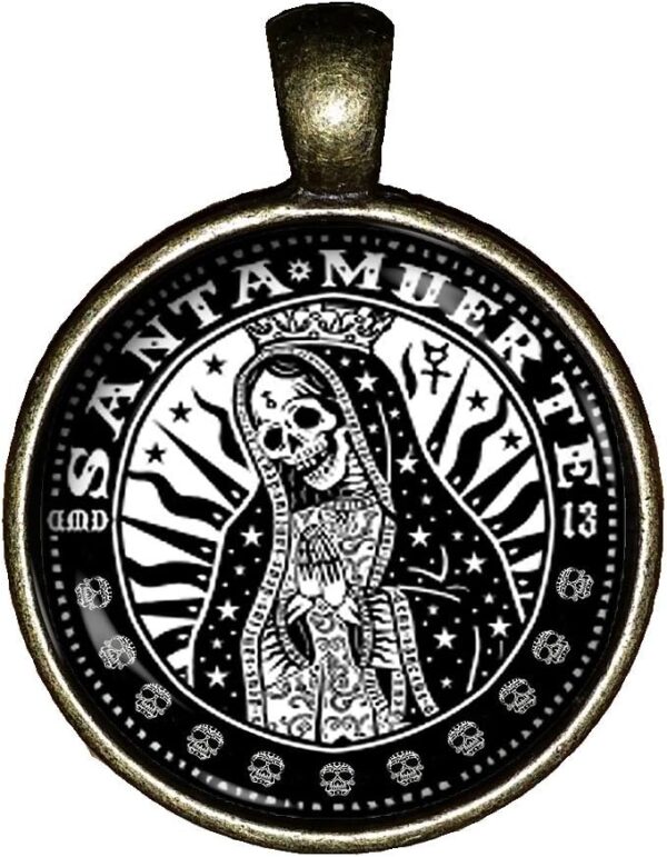 Santa Muerte Necklace Jewelry Sugar Skulls Death Pendant Charm Gifts