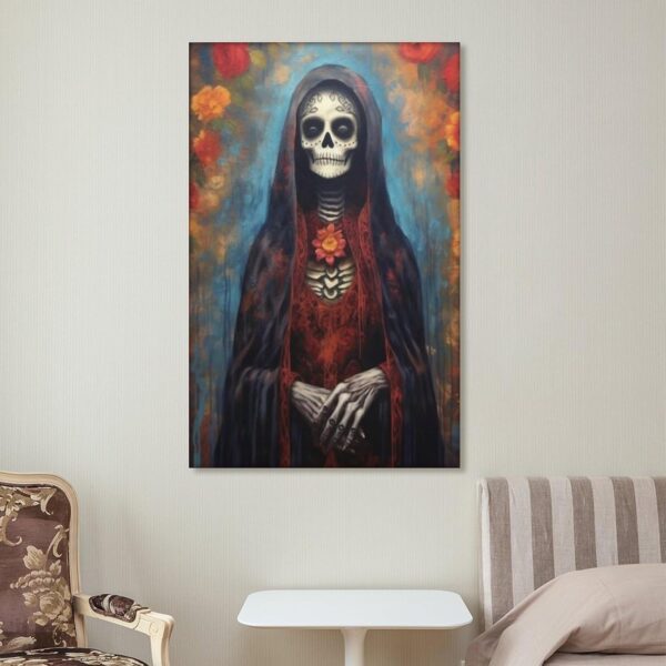 Iisrar Santa Muerte Painting, Saint Death Occult Wall Art, Mexican Folk Art, Printable Wall Art Decor Poster for Room Aesthetics Canvas Wall Art Poster And Print Unframe 12x18inch(30x45cm) - Image 7
