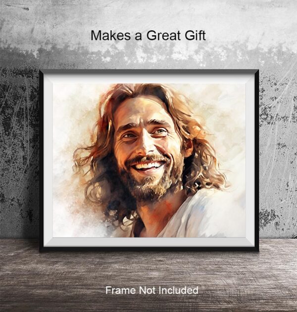 Jesus Christ Wall Decor Art - Christian Gifts for Women, Men - Inspirational Wall Decor - Religious Wall Art & Decor - spiritual Decor - Christianity God Wall Art - Jesus Poster - Jesus Wall Decor - Image 5