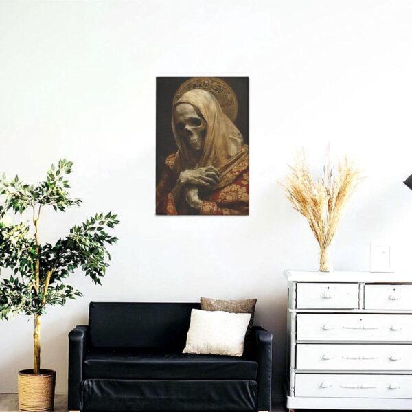 Holy Death Canvas Wall Art Poster Aesthetic Print Painting For Dorm Bedroom Living Room,12x18 Inch Framed - Image 5