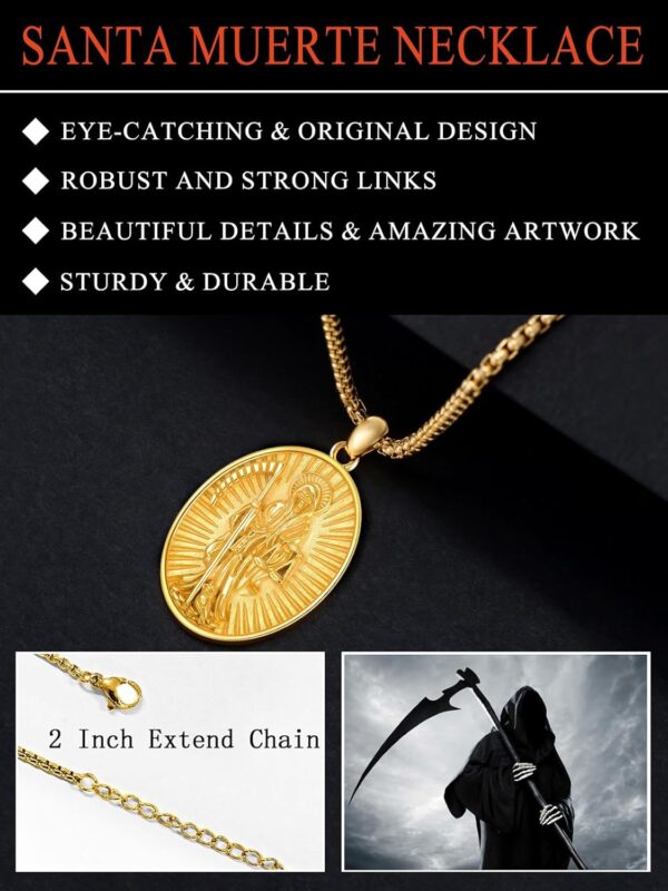 Seiyang Saint Necklace 925 Sterling Silver Patron Amulet Medal Jewelry for Men Women (with Gift Box) - Image 3
