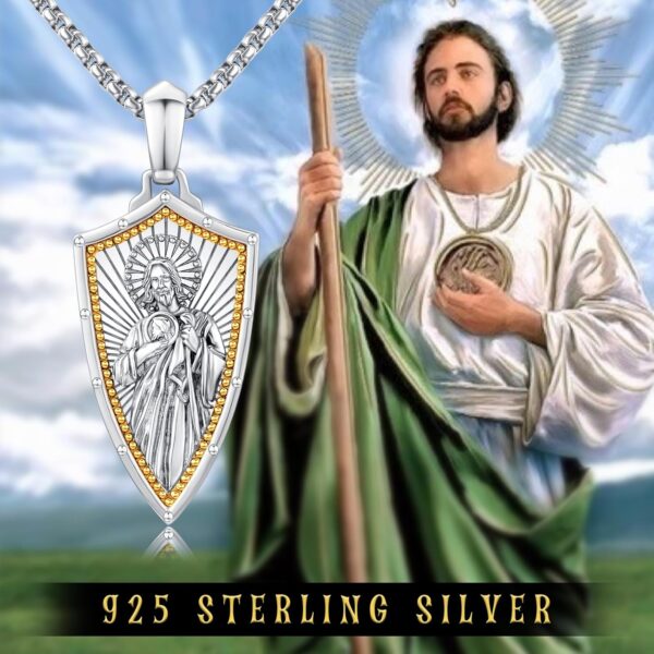 Gold Religious Necklace for Men Saint Michael/Christopher/Judas/Benedict/Joseph/Jude Pendant Religious Jewelry Gifts for Talisman Amulet - Image 7
