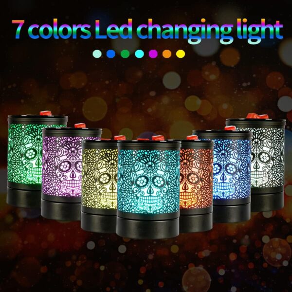 Skull Black Electric Fragrance Wax Melts Warmer Oil Melter Scented Tart Burner for Home Decor - Image 2