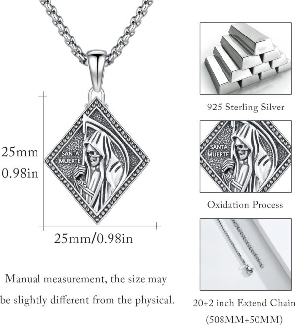 Saint Necklace 925 Sterling Silver Archangel Protection Medals Pendant Religious Amulet Jewelry for Men Women - Image 6