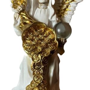 Santa Muerte con Cuerno de la Abundancia 8" para la Buena Suerte y proteccion/Statue Holy Death 8" for Prosperity and Positive Energy (White)
