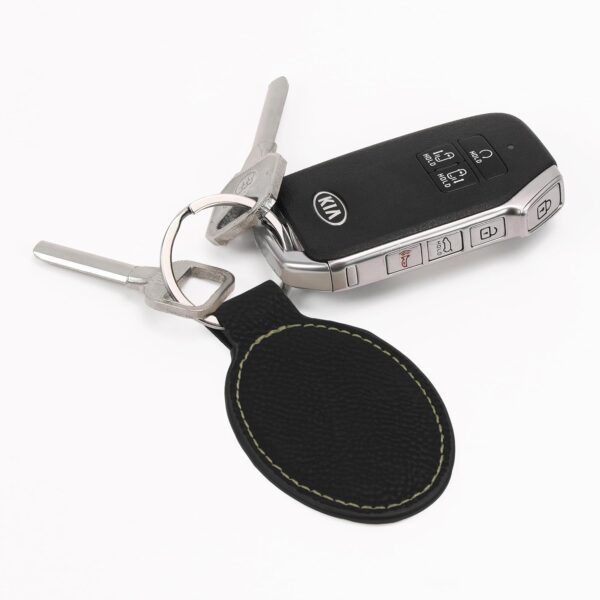LaserGram Oval Keychain, Santa Muerte, Personalized Engraving Included - Image 3