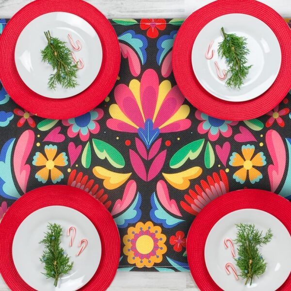 Dia De Los Muertos Ofrenda, Day of The Dead Decoration, Mexican Table Runner 72 Inches Long, Fiesta Party Altar Decor, Zarape Serape for Home Table - Image 7