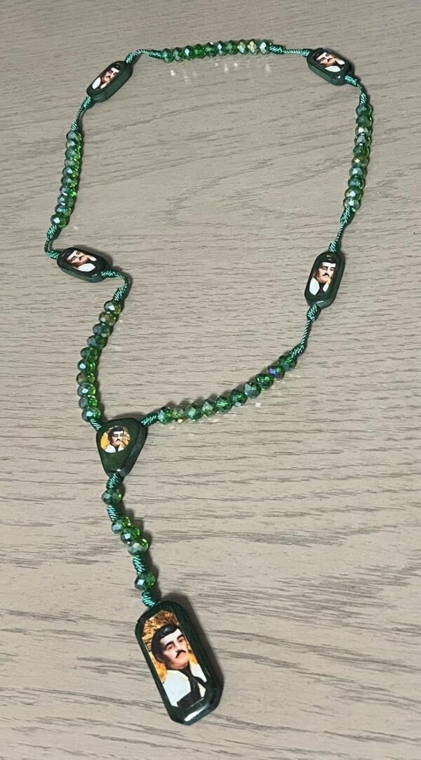Jesus Malverde rosary necklace Rosario de Jesus Malverde - Image 3