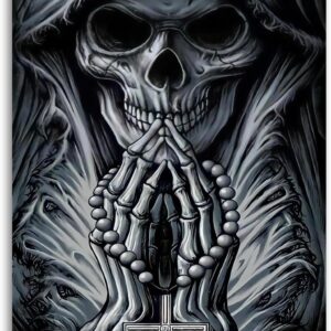 Santa Muerte Skull Canvas Art Poster And Wall Art Picture Print Modern Family Bedroom Decor Posters 08x12inch(20x30cm)