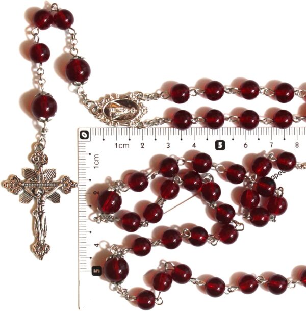 Rosary Beads Chaplet GT Artificial Crystal Glass Rosery Cross Catholic gifts - Image 6