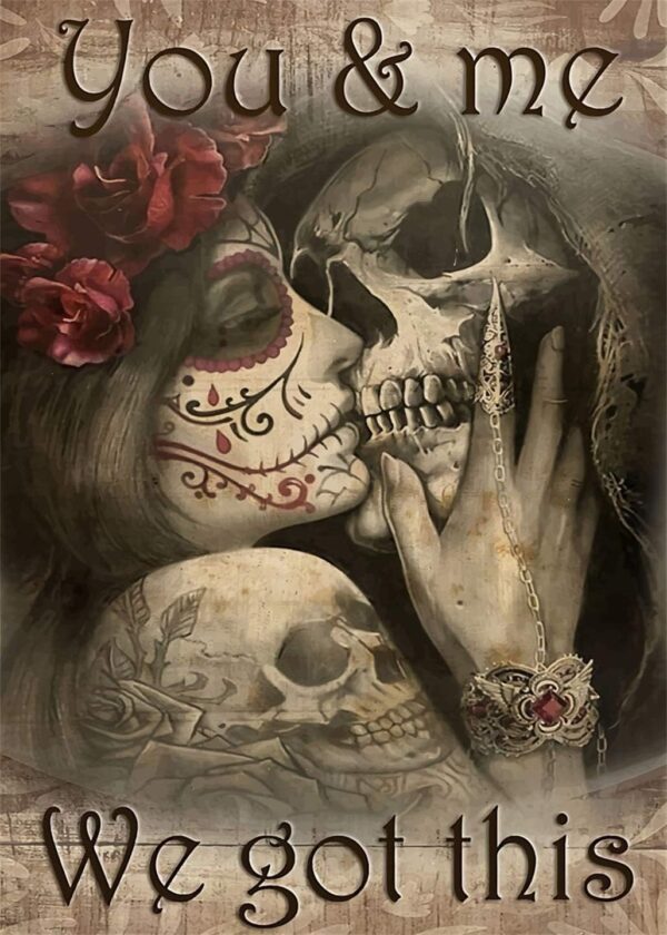 SaxSauly DIY 5D Diamond Painting Skull Packs by Number Kits Full Drills for Adults, Cross Stitch Crystal Rhinestone Embroidery Pictures Arts Craft for Home Wall Gift.(Skull-12, 30X40cm/11.8X15.7in)