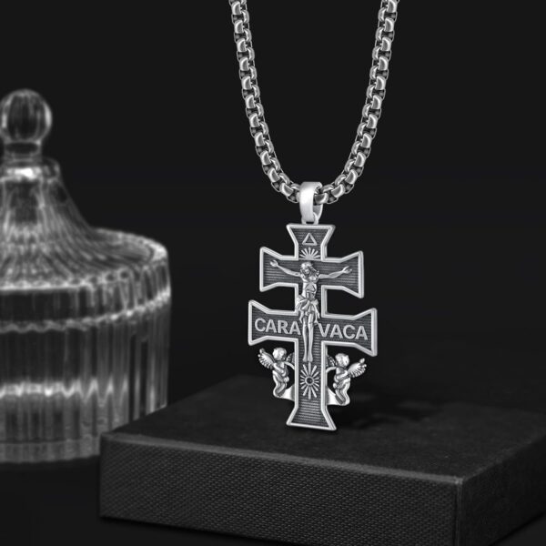 925 Sterling Silver Crucifix/Caravaca/St Benedict Crucifix/Orthodox Pendant Necklace for Men Women Jesus Jewelry Gifts - Image 2