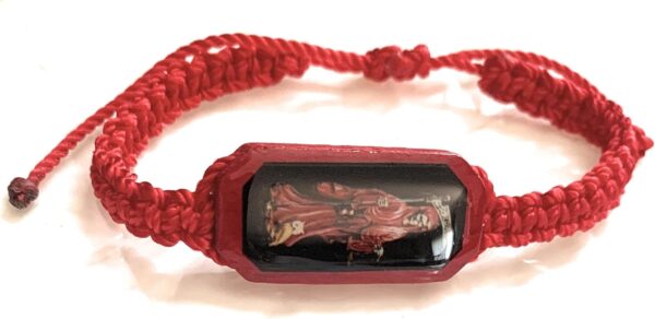 Chavarrieta Red Thread Bracelet Pulsera Roja de hilo de la Santa Muerte, Black - Image 3
