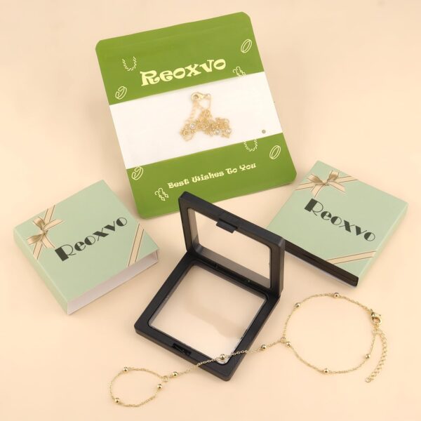 Reoxvo Dainty Bracelets for Women Trendy, Sterling Silver Plated Brass Link Chain Charm Bracelet Set for Women Stack 14K Gold Plated Brass Link Bracelets Jewelry Gift for Women - Image 6