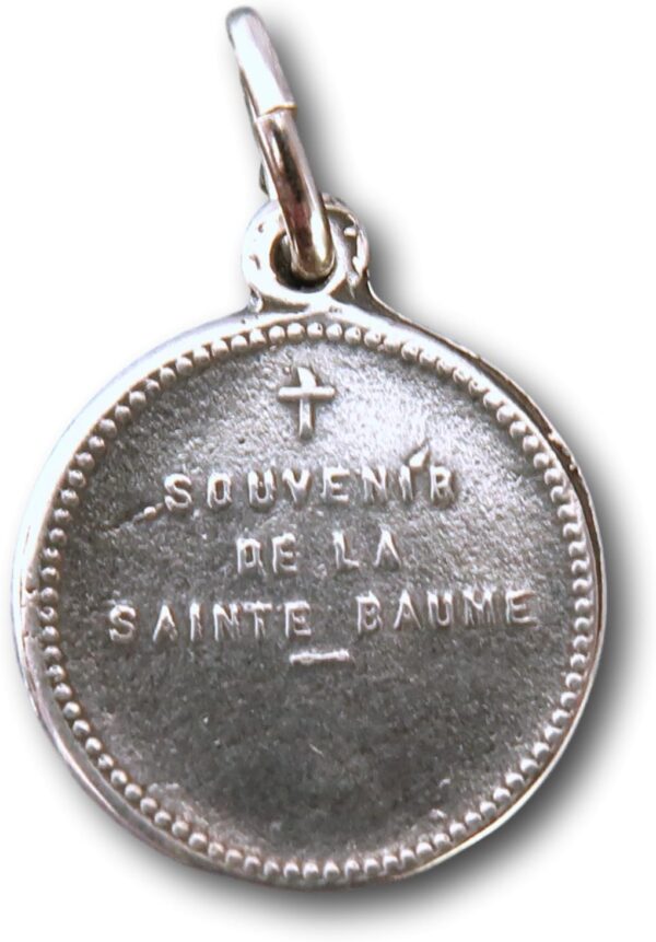 Rosa Mystica Sterling Silver St Mary Magdalene Medal - Antique Replica (18 inch Sterling Delicate Chain) - Image 2
