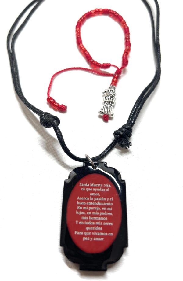 Santa Muerte scapular and matching bracelet. - Image 4