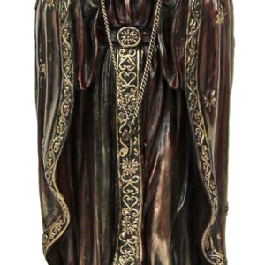 Veronese Design 7.5" Santa Muerte Rosario Prayer Resin Sculpture Antique Bronze Finish