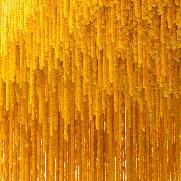 Artificial Marigold Garland for Decoration 5 feet Marigold Strands for Diwali Decoration Day of Dead Decorations Dia de Los Muertos Christmas Garlands - Image 2