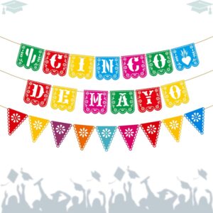 Mexican Cinco De Mayo Party Decorations Burlap Fiesta Banner Dia De Los Muertos Decor Day of the Dead Themed Party Decorations Supplies