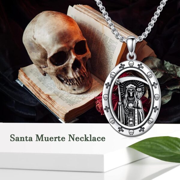 PELOVNY Hockey Aztec Lion Cross Necklace for Men 925 Sterling Silver Pendant Jewelry Gifts for Father Husband Brother - Image 4