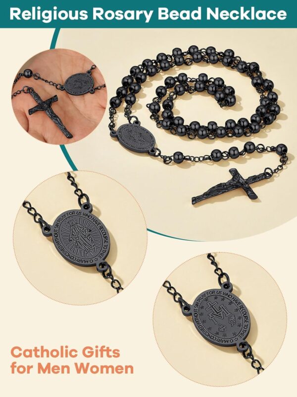 Supcare Rosary for Men Women Catholic Necklace Rosary Beads,Customized (with Gift Packing) - Image 6