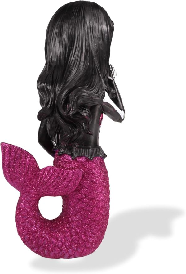 Needzo Large Dia De Los Muertos Sugar Skull Mermaid, Catrinas Mexicanas Tabletop Figurine, of The Dead Halloween Decorations, 13.5 Inches - Image 4