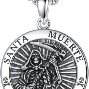 Seiyang Saint Necklace 925 Sterling Silver Patron Amulet Medal Jewelry for Men Women (with Gift Box)