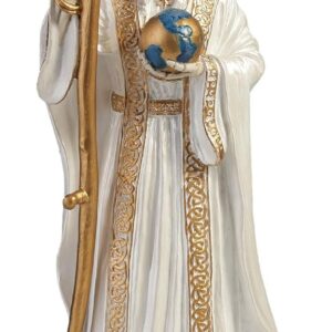 Veronese Design 11 1/2 Inch Santa Muerte Grim Reaper Holy Death Resin Sculpture White Gold Finish