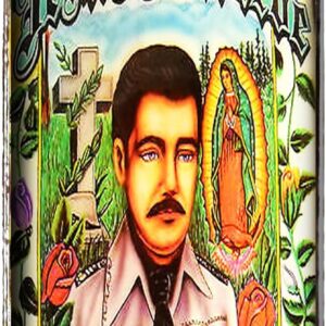 Jesús Malverde compact mirror handmade Bandido Generoso Malverde Angel of The Poor Sugar skulls DEATH pendant charm gifts