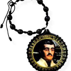 Jesus Malverde Black Medallion Hanging Home Blessing Car Auto Protection Crib Medal Ornament Medallon Verde Madera