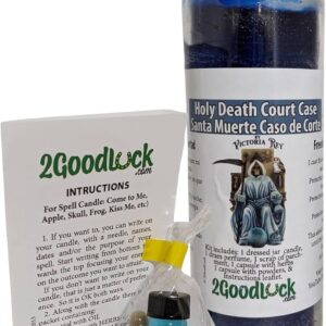 Holy Death Cleansing Dressed Candle Kit - Santa Muerte Limpias