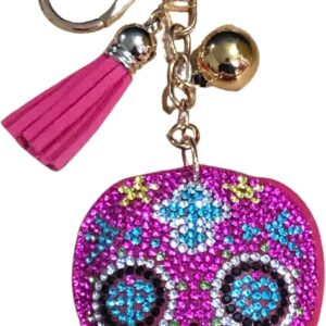 Popfizzy Rhinestone Keychain Accessories for Women, Car Keys Keychain Charm, Car Key Fob Keychain, Purse Charms, Bag Keychain