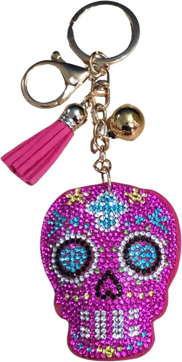 Popfizzy Rhinestone Keychain Accessories for Women, Car Keys Keychain Charm, Car Key Fob Keychain, Purse Charms, Bag Keychain