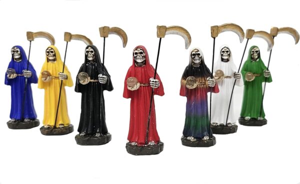 Statues Santa Muerte 4" Set of 7pc
