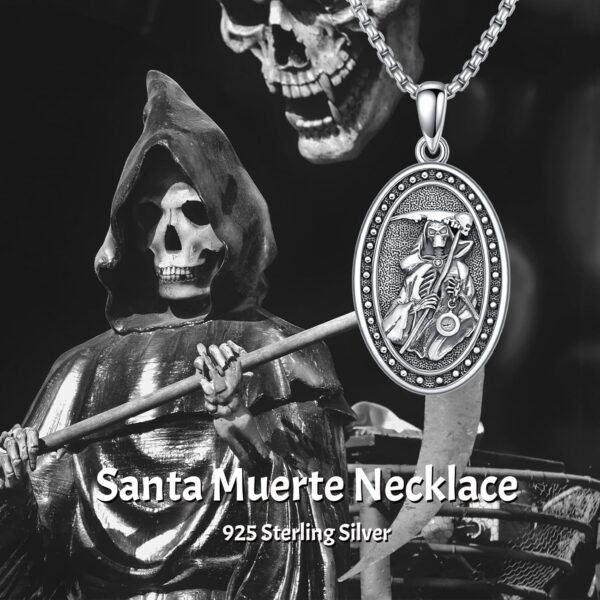 Saint Necklace for Men 925 Sterling Silver St Medal Necklace Religious Protection Amulet Jewelry Birthday Christmas - Image 5