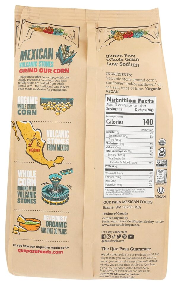 Que Pasa, Chips Tortilla Dia De Los Muertos Organic, 11 Ounce - Image 2