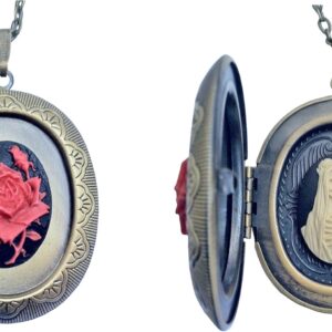The Sacred Blood Rose of Santa Muerte Cameo Charm - Blessed are The Believers!