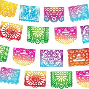 Mexican Party Banners, Papel Picado Banner - Cinco de Mayo, Fiesta Party Decorations, Dia De Los Muertos Decor, Day of The Dead Decorations, 5 Packs 82 Ft Long