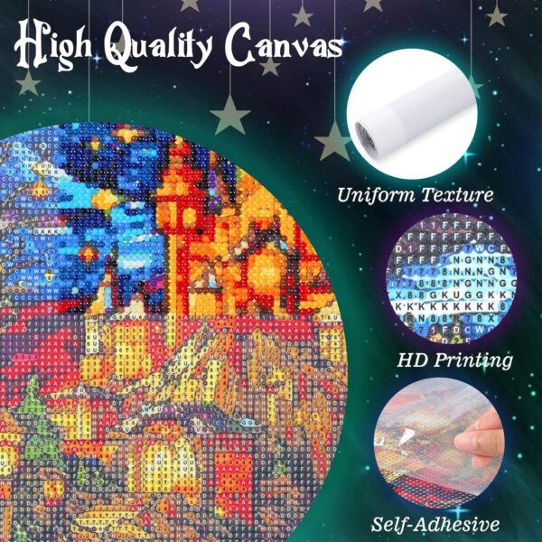 Day of the Dead Man Diamond Dots Kits Painting Crafts for Home Wall Decor Gothic Skull Art Full Circle Gemstone Crystal Diamond Art Crafts for Adults, Wall Decor and Bedroom Decor Gifts 12x16 inch - Image 5