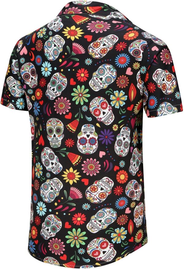 KYKU Funky Hawaiian Shirt for Men Palm Beach Shirts Tropical Vacation Clothes - Image 4