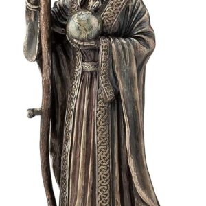 Veronese Design 11 3/8 Inch Santa Muerte Grim Reaper Holy Death Cold Cast Resin Sculpture Bronze Finish