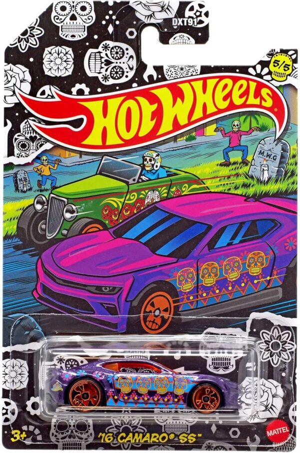 Hot Wheels 2021 Dia De Los Muertos Halloween Complete Set of 5 Diecast Vehicles from DXT91-956D 1st Release