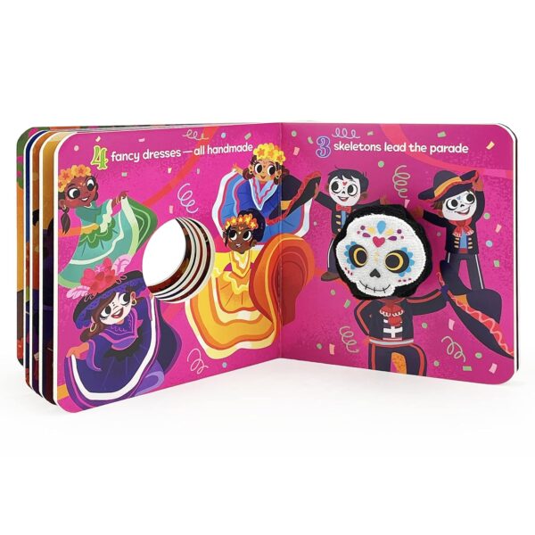 Dia de los Muertos, Day of the Dead Children's Finger Puppet Board Book, Ages 1-4 - Image 3