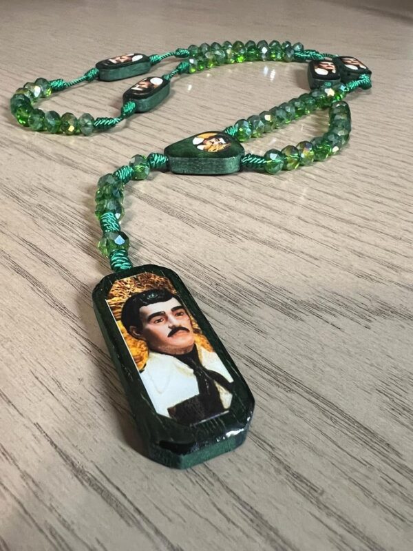 Jesus Malverde rosary necklace Rosario de Jesus Malverde - Image 7