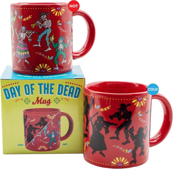 The Unemployed Philosophers Guild Day of the Dead Heat Transforming Mug - Hot Coffee Turns Shadows to Skeletons for Día de Muertos, Comes in Box, 12oz - Image 6