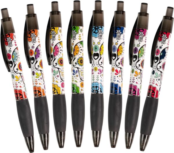 Sugar Skull Smens - Patented Gourmet Scented Pens, Black Ink, Medium Point - 8 Count - Image 4